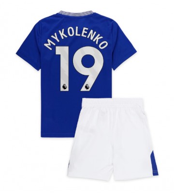 Everton Vitaliy Mykolenko #19 Hemmakläder Barn 2024-25 Kortärmad (+ Korta byxor)